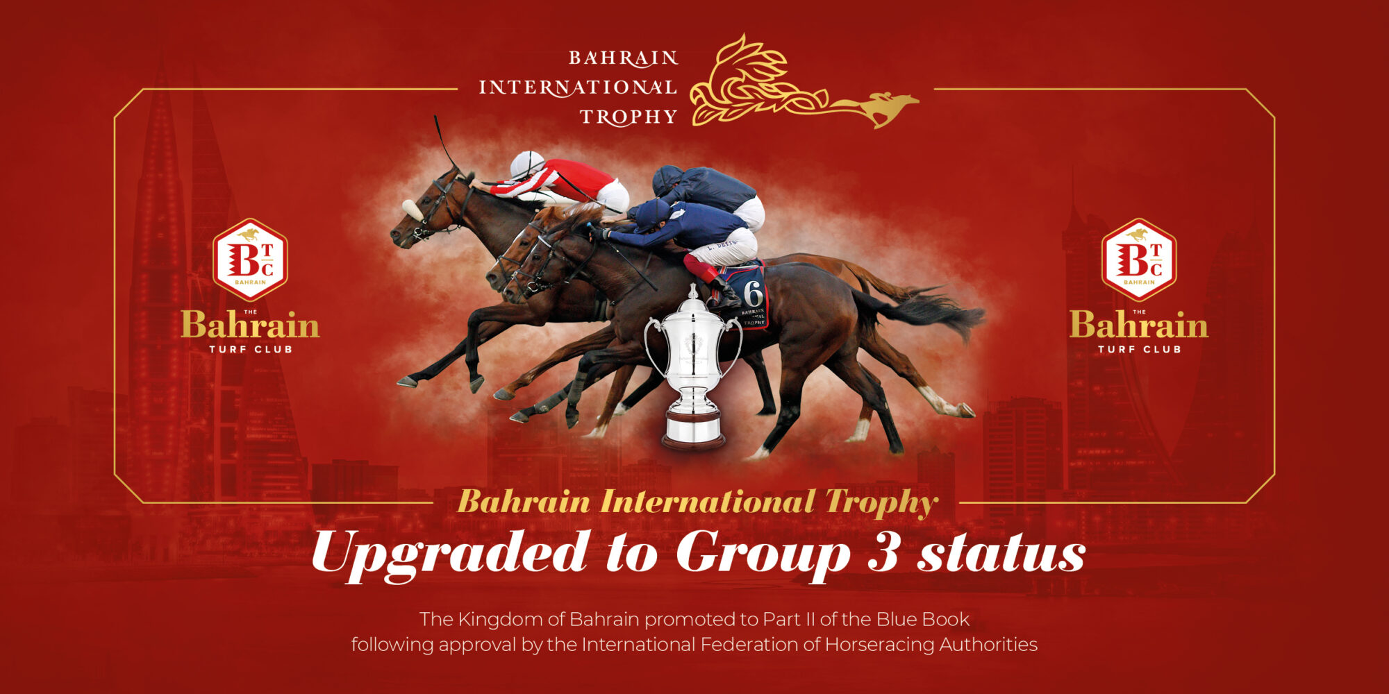 Bahrain International Trophy upgraded to Group 3 status alongside promotion of three races to Listed status